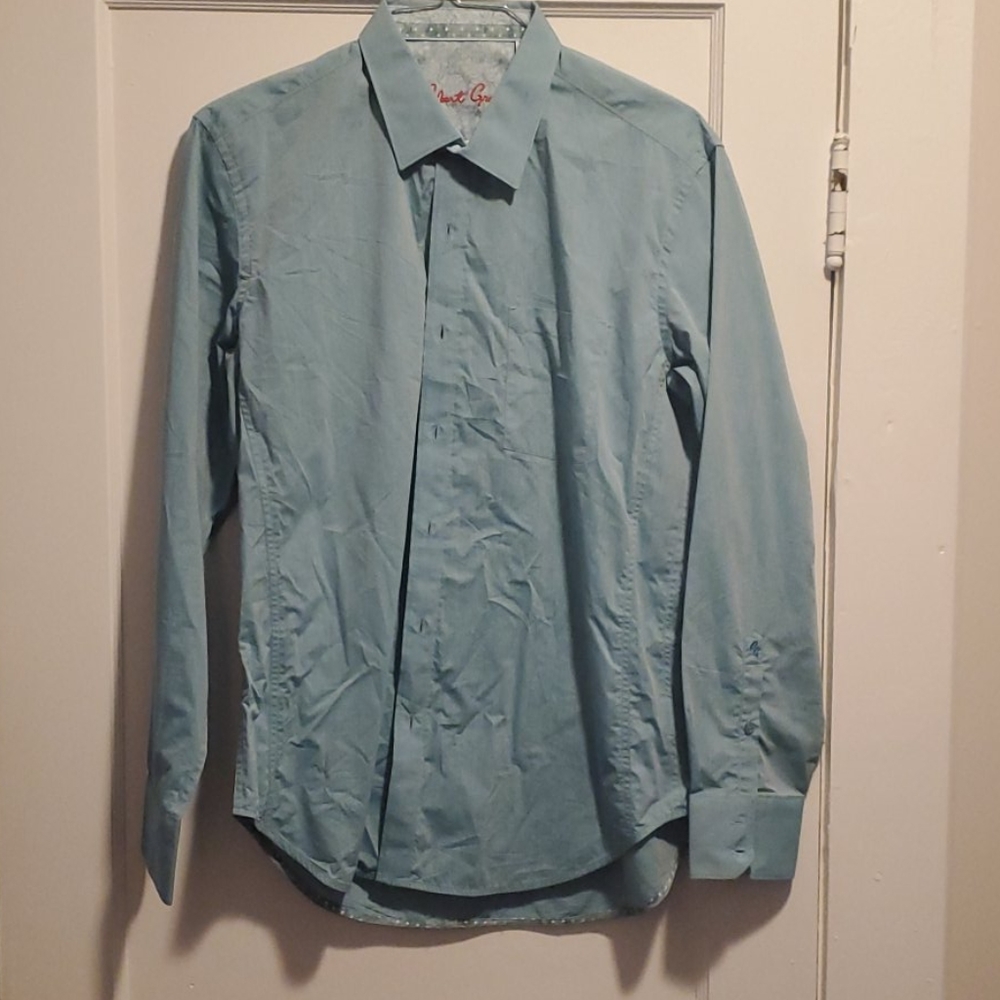 Robert Graham light green mens button down. Sz L